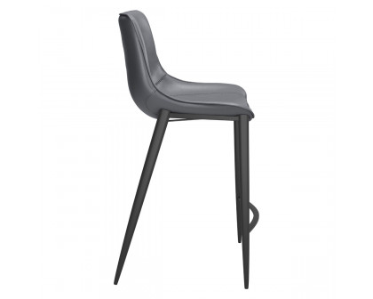 ZUO - Magnus Counter Chair in Dark Gray/Black