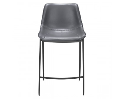 ZUO - Magnus Counter Chair in Dark Gray/Black