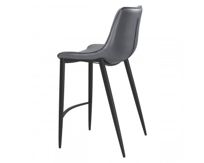 ZUO - Magnus Counter Chair in Dark Gray/Black