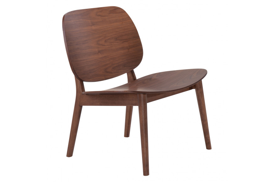 ZUO™ Priest Lounge Chair - Walnut