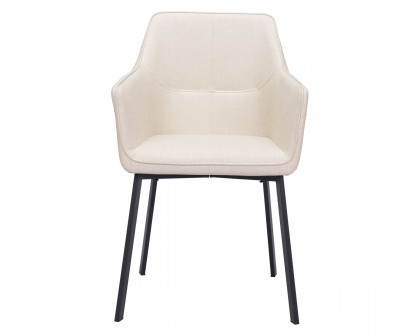 ZUO Adage Dining Chair - Beige/Matte Black