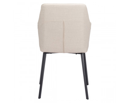 ZUO Adage Dining Chair - Beige/Matte Black