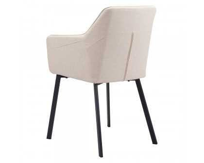 ZUO Adage Dining Chair - Beige/Matte Black