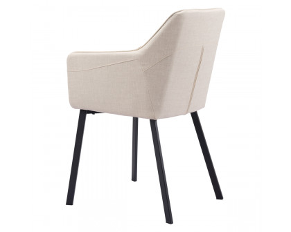 ZUO Adage Dining Chair - Beige/Matte Black