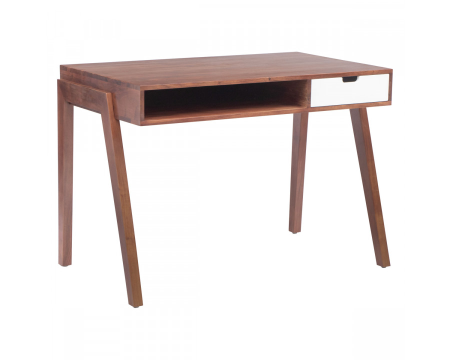 ZUO - Linea Desk in Brown/White