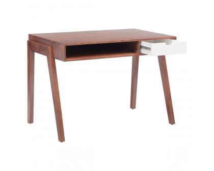 ZUO - Linea Desk in Brown/White