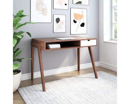 ZUO - Linea Desk in Brown/White