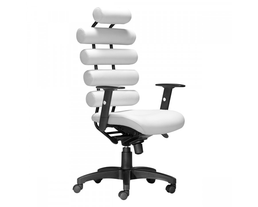 ZUO Unico Office Chair - White/Black