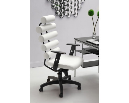 ZUO Unico Office Chair - White/Black