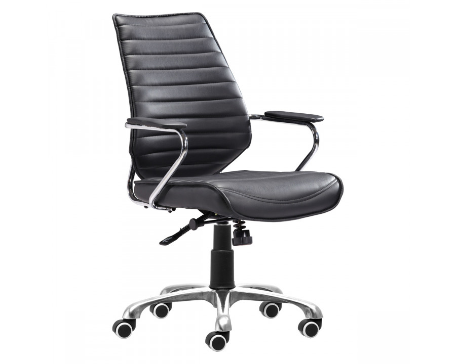 ZUO Enterprise Low Back Office Chair - Black/Silver