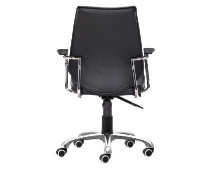 ZUO Enterprise Low Back Office Chair - Black/Silver