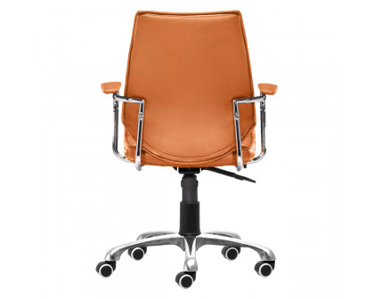 ZUO Enterprise Low Back Office Chair - Orange/Silver