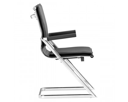 ZUO™ Lider Plus Conference Chair (Set Of 2) - Black/Silver