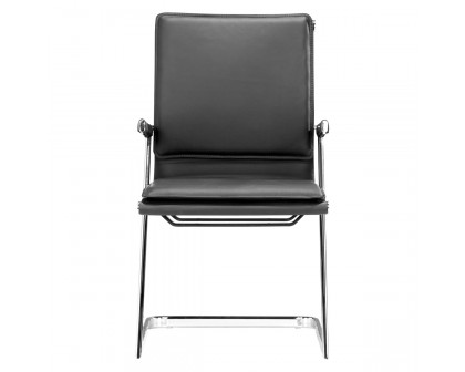 ZUO™ Lider Plus Conference Chair (Set Of 2) - Black/Silver