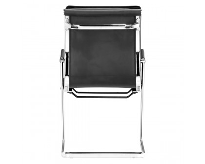 ZUO™ Lider Plus Conference Chair (Set Of 2) - Black/Silver