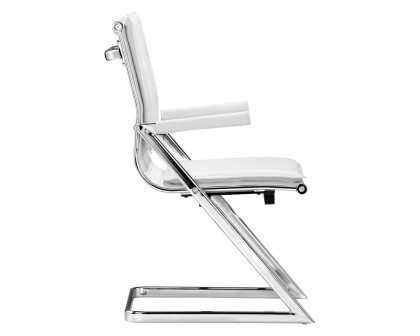 ZUO™ Lider Plus Conference Chair (Set Of 2) - White/Silver