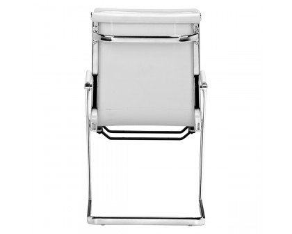 ZUO™ Lider Plus Conference Chair (Set Of 2) - White/Silver