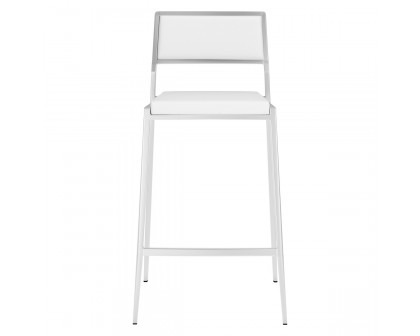 ZUO Dolemite Counter Chair (Set Of 2) - White/Silver