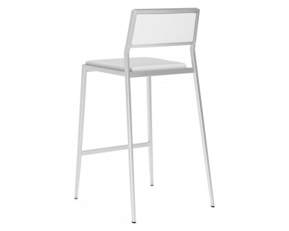 ZUO Dolemite Counter Chair (Set Of 2) - White/Silver