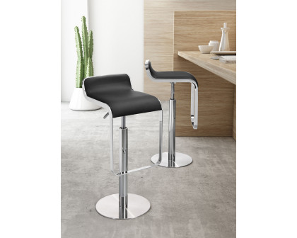 ZUO Equino Barstool - Black/Silver