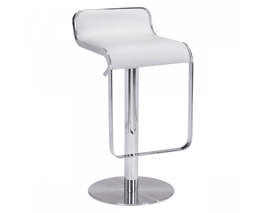 ZUO Equino Barstool - White/Silver