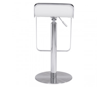 ZUO Equino Barstool - White/Silver