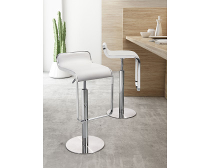 ZUO Equino Barstool - White/Silver