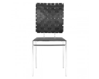 ZUO Criss Cross Dining Chair (Set Of 4) - Black/Silver