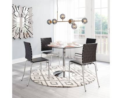 ZUO Criss Cross Dining Chair (Set Of 4) - Black/Silver