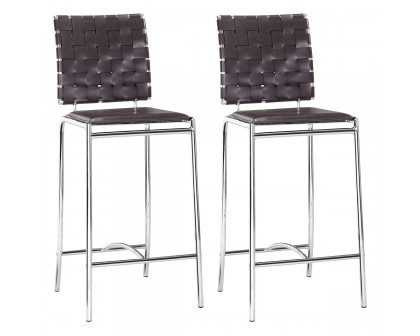 ZUO - Criss Cross Counter Chair (Set Of 2)