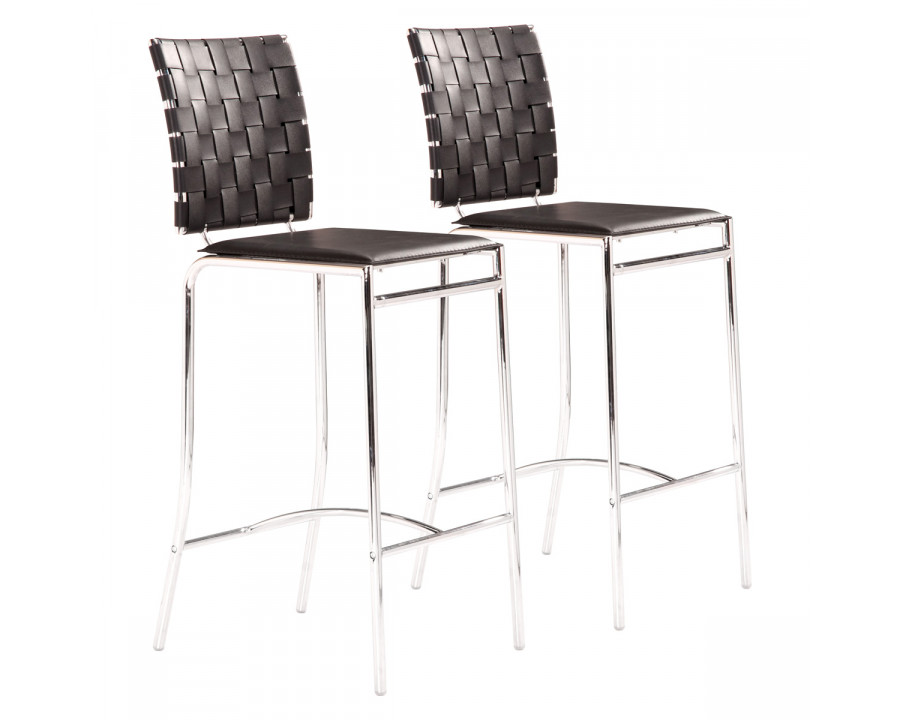 ZUO - Criss Cross Counter Chair (Set Of 2)