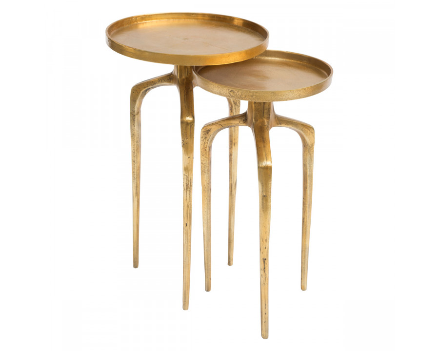 ZUO - Como Accent Table (Set Of 2) in Antique Gold