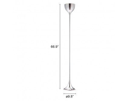 ZUO - Neutrino Floor Lamp in Chrome