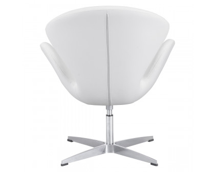 ZUO™ Pori Occasional Chair - White/Silver