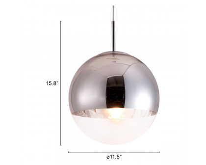 ZUO - Kinetic Ceiling Lamp in Chrome