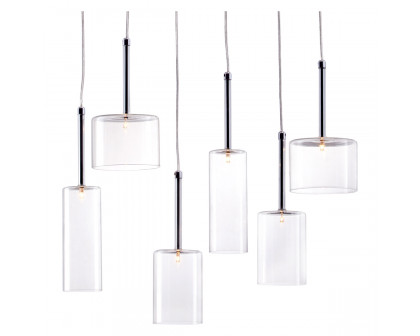 ZUO - Hale Ceiling Lamp in Clear