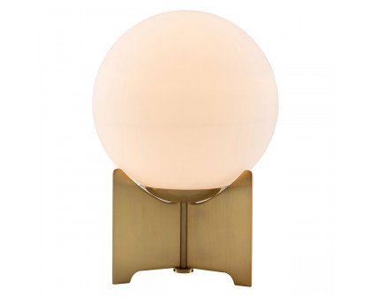 ZUO - Pearl Table Lamp in White/Brushed Brass