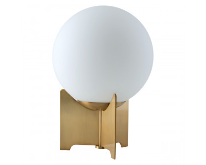 ZUO - Pearl Table Lamp in White/Brushed Brass