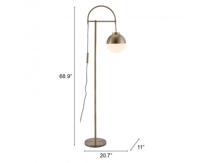 ZUO - Waterloo Floor Lamp in Bronze