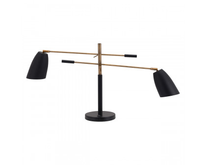 ZUO - Tanner Table Lamp in Matte Black/Brass