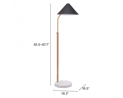 ZUO - Pike Floor Lamp in Black