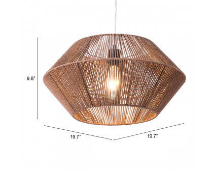 ZUO - Kendrick Ceiling Lamp in Brown