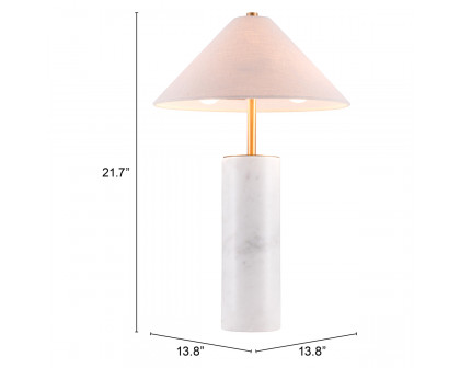 ZUO - Ciara Table Lamp in Beige/White