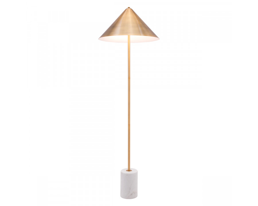 ZUO Bianca Floor Lamp - Brass/White