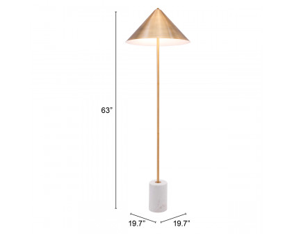 ZUO Bianca Floor Lamp - Brass/White