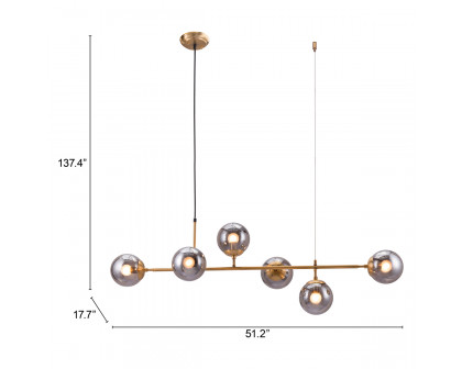 ZUO - Gisela Ceiling Lamp in Brass