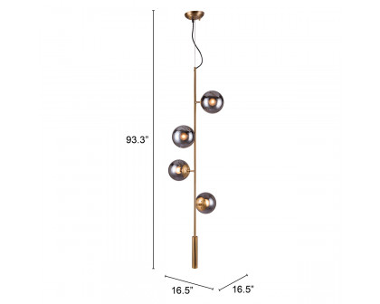 ZUO - Zatara Ceiling Lamp in Brass