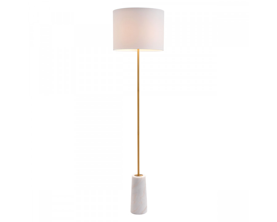 ZUO - Titan Floor Lamp in White/Brass