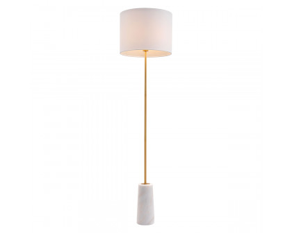 ZUO - Titan Floor Lamp in White/Brass