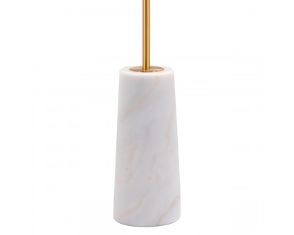 ZUO - Titan Floor Lamp in White/Brass